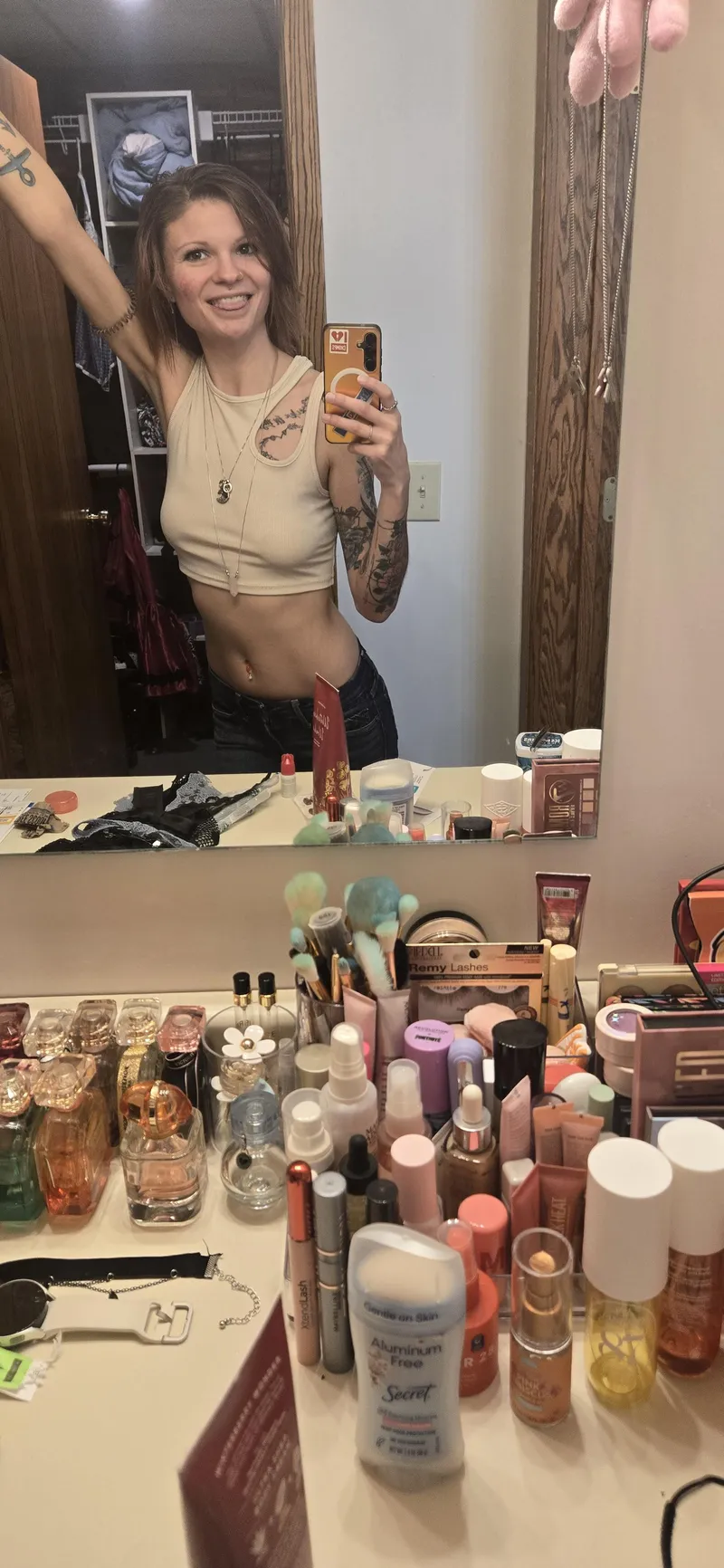 Thumbnail Scantily Clad: Barely Covering Crop Top - pinkufrillish
