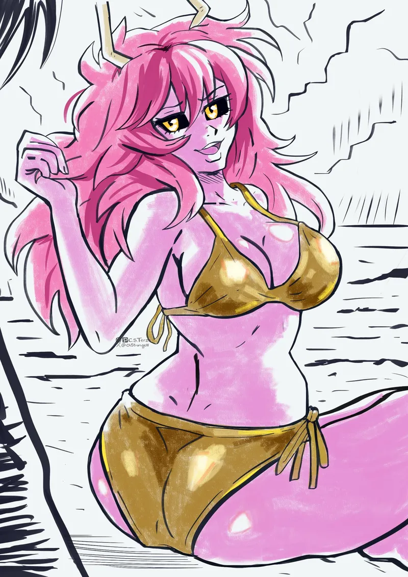 Thumbnail Putting Mina in a shiny, golden bikini seems to be a new trend now, not that I'm complaining(ChStrangelll) by RisingSlabMonster