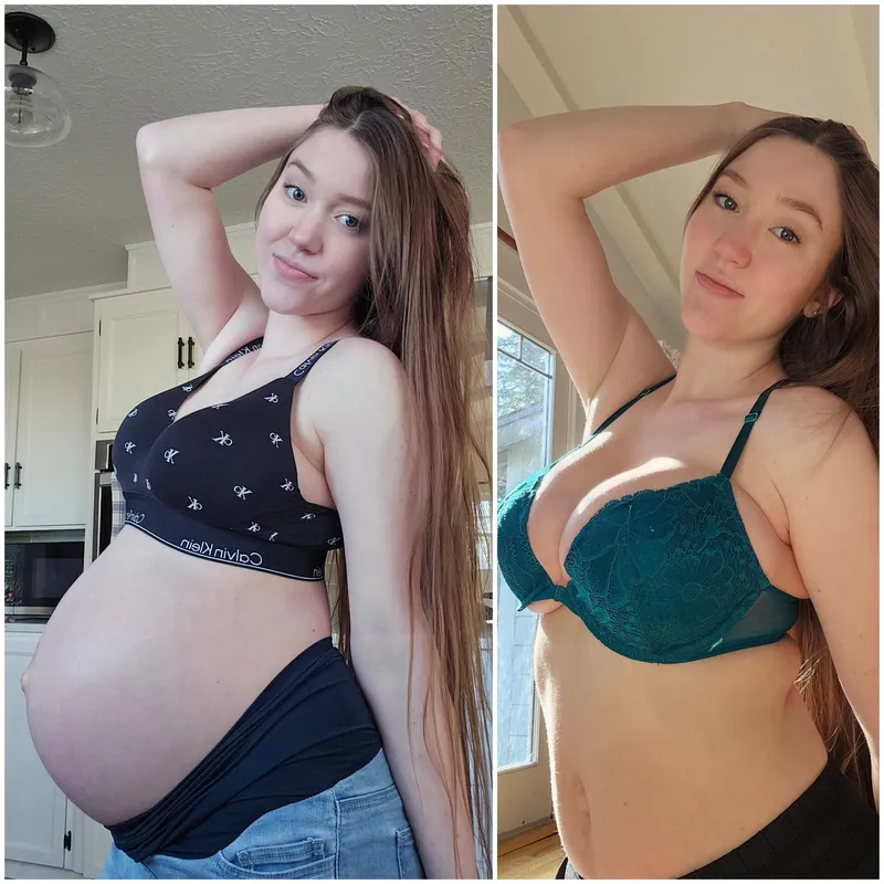 Thumbnail 1 week overdue vs 2 weeks postpartum by jade_love_12345
