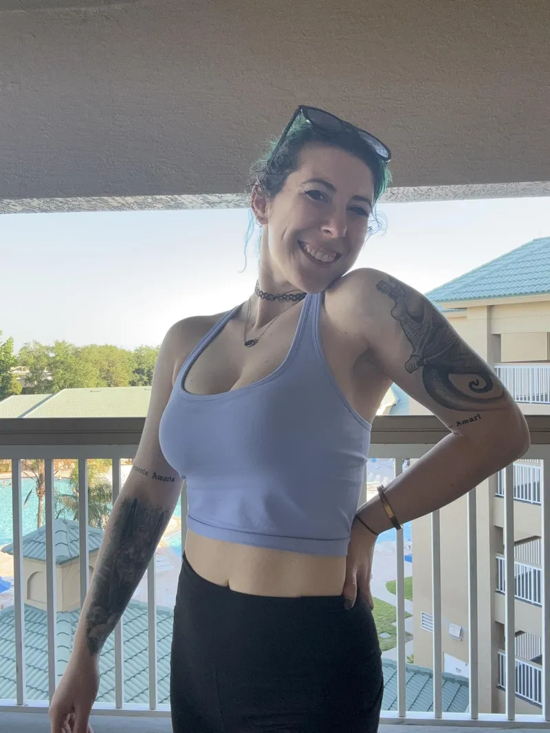 Thumbnail sirenskiss3 Stuns in Periwinkle Crop Top | Croptopgirls