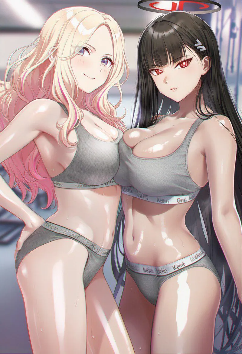 Thumbnail Sena Juo & Rio Tsukatsuki [Blue Archive] by WoolsonDaSheep