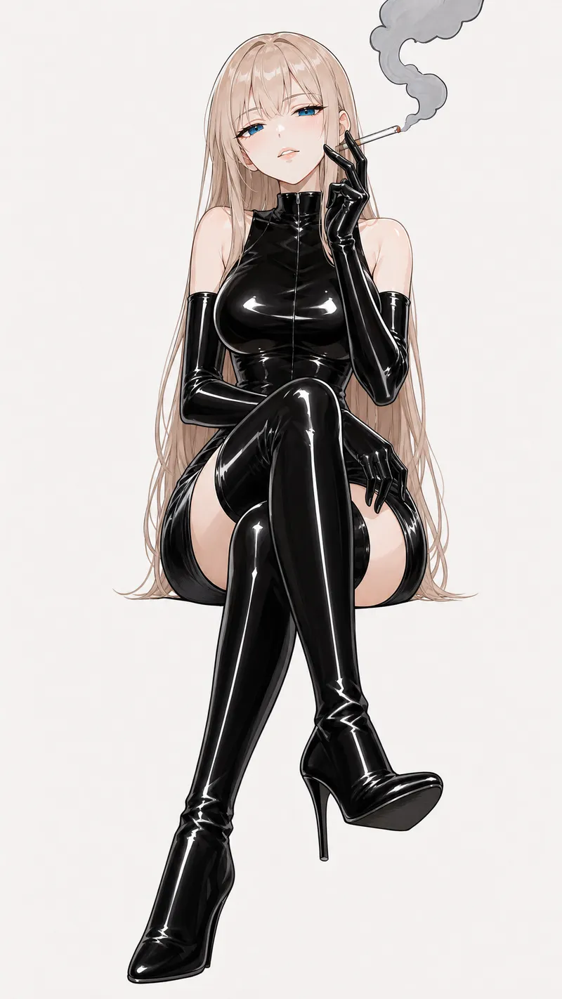 Thumbnail Exploring the World of Anime Bodysuits: Smoking in Leather by WoolsonDaSheep