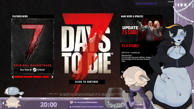 Thumbnail Vorny Vamp Goddess Scavenging for Food in 7 Days to Die & FTL