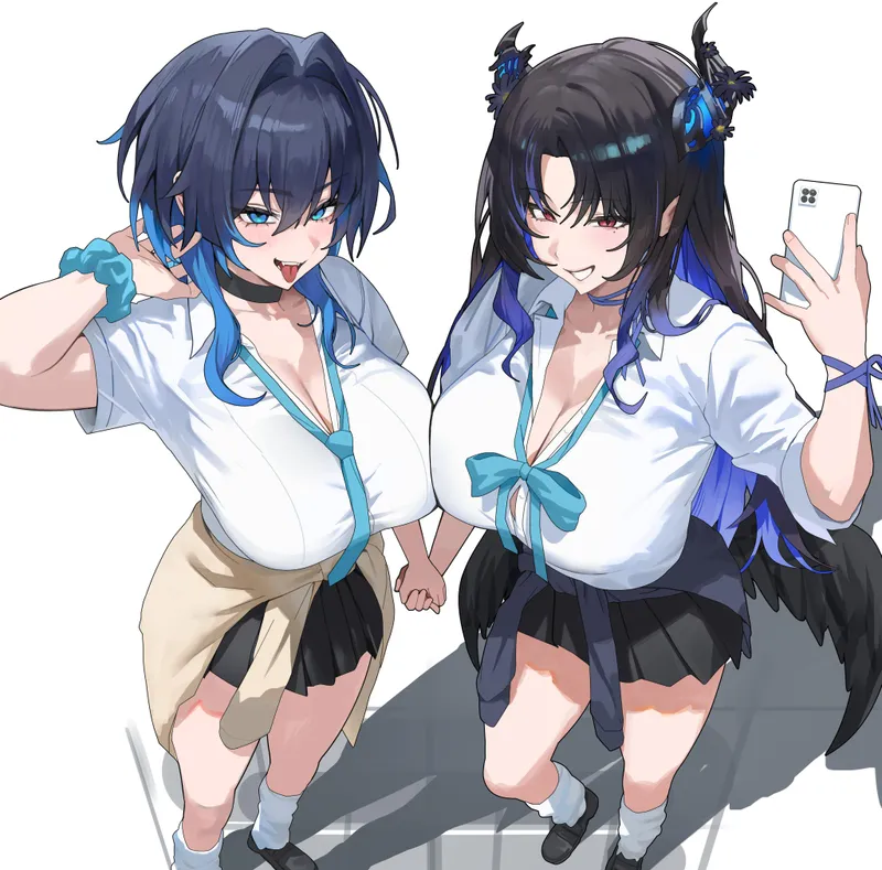 Thumbnail Kronii and Nerissa gyaru bullies (@yulmu98999) [Hololive] by x54dc5zx8