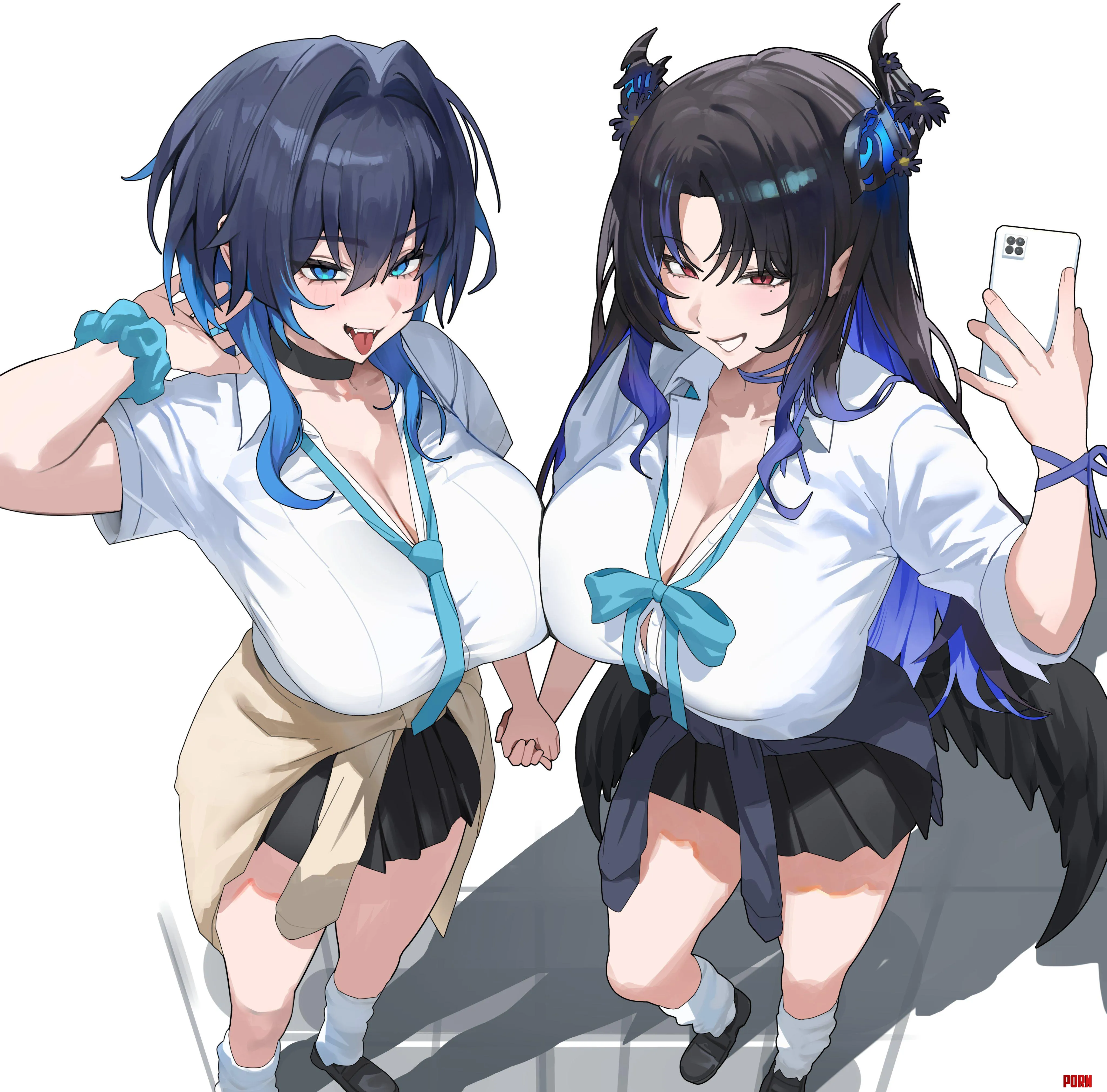 Kronii and Nerissa gyaru bullies (@yulmu98999) [Hololive] by x54dc5zx8