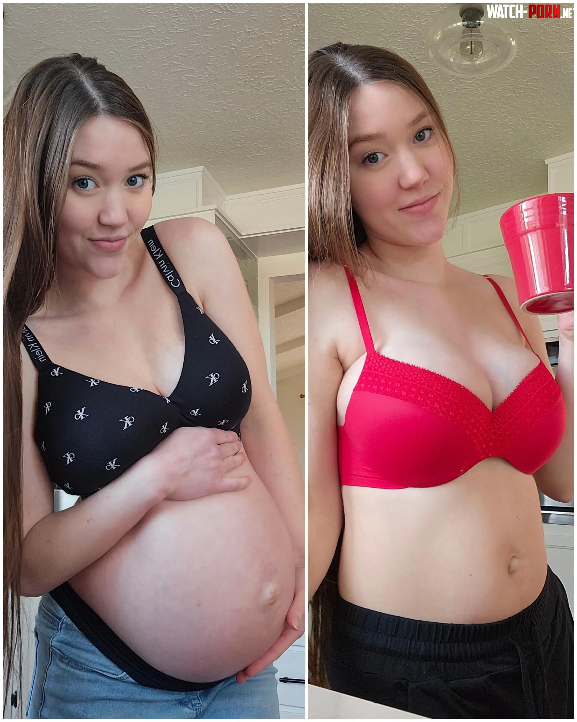 1 week overdue vs 2 weeks postpartum by jade_love_12345