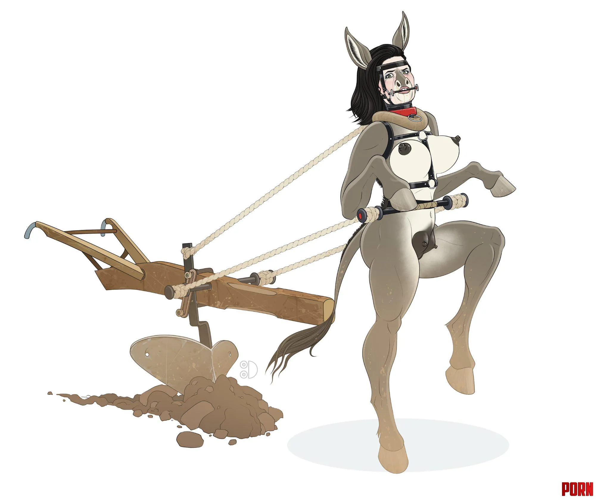 Donkey plow (by Tittydispenser) by titty_dispenser