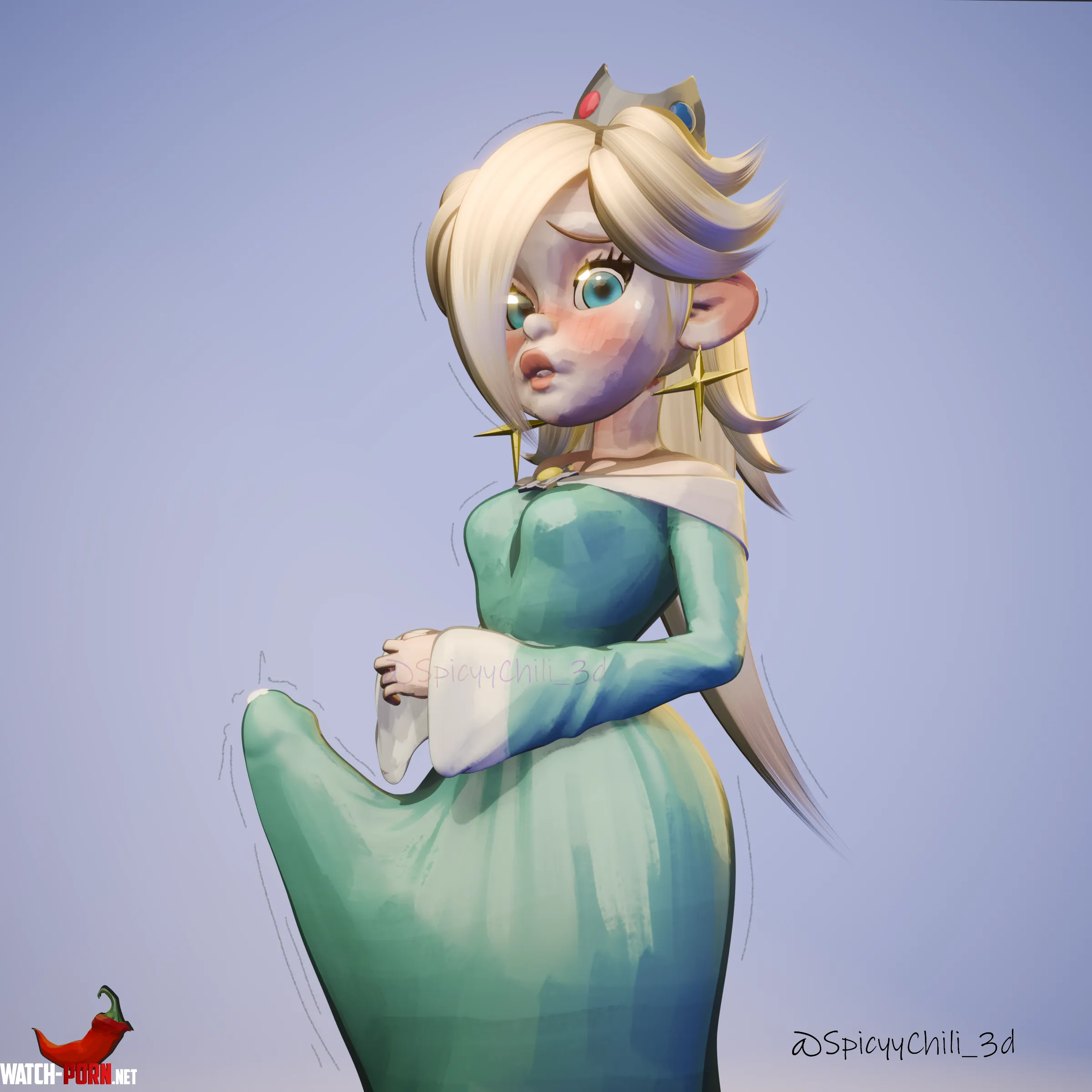 Rosalina got something for you.... (Commission) art by me by Chili_3d