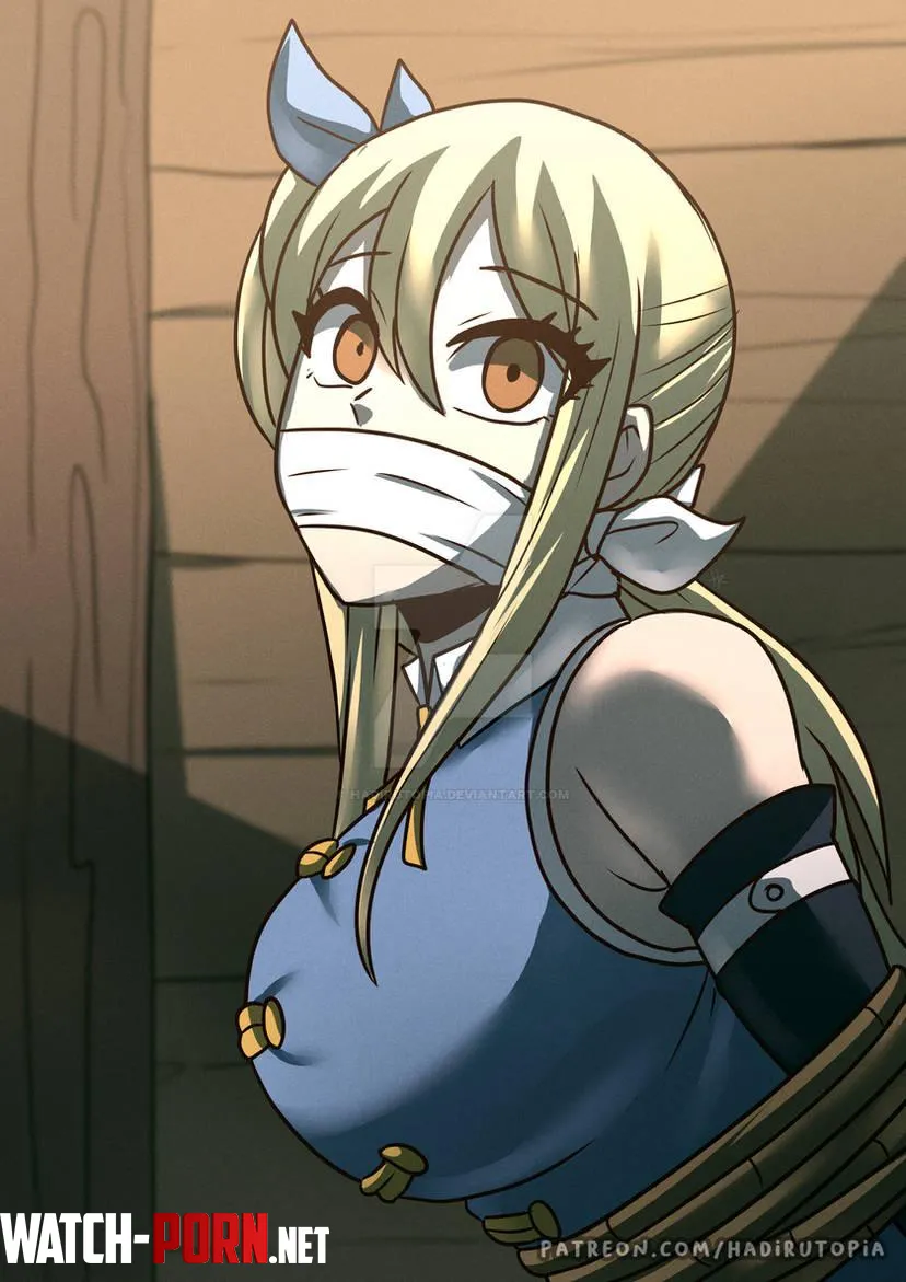 Lucy Heartfilia Gagged (Hadirutopia) by peachjabba