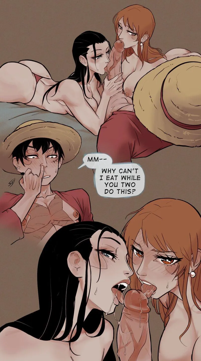 Thumbnail Sensual Artistry: Nami & Robin's Illustration by steadyknight