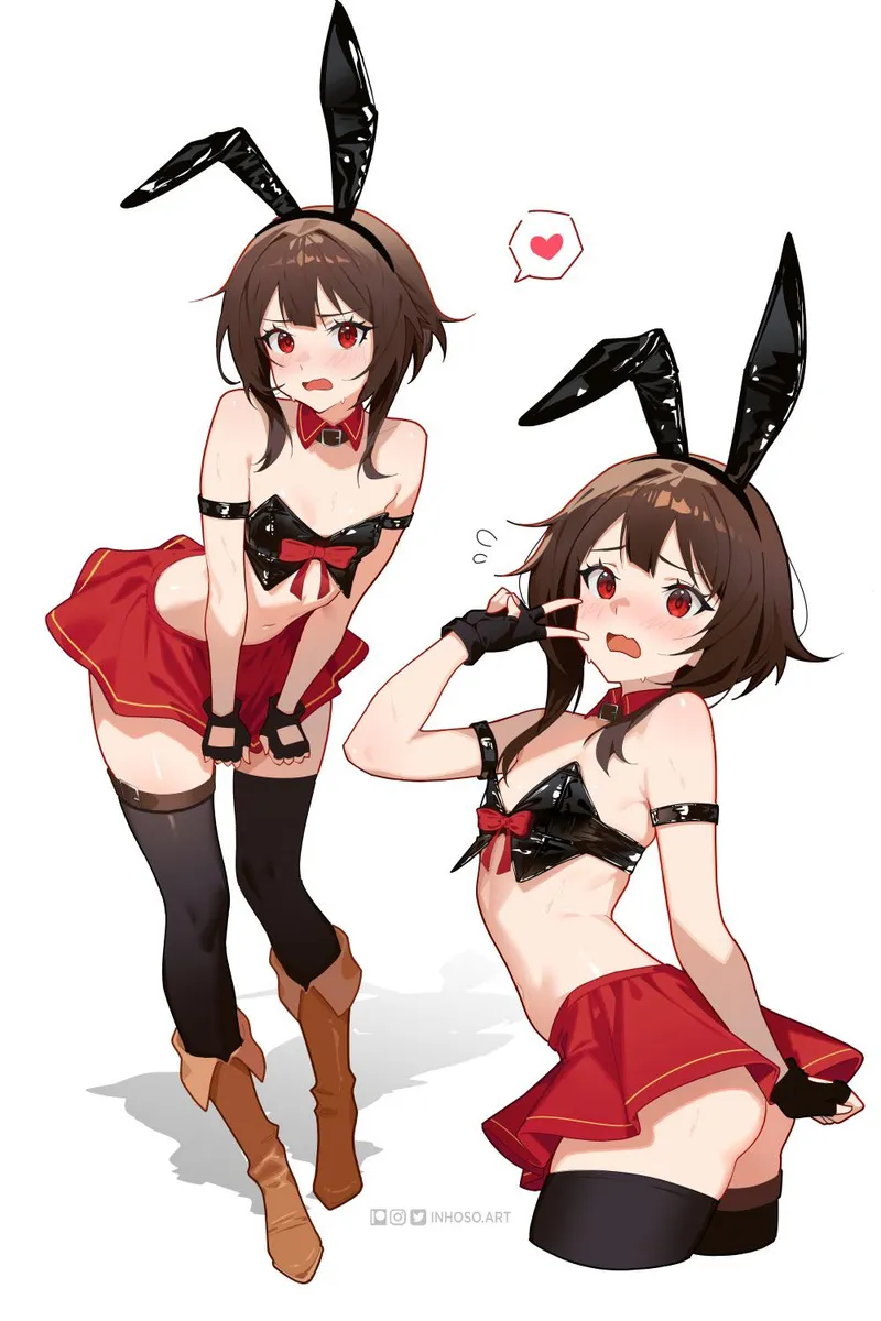Thumbnail Adorable Bunny Megumin Artwork by Wattatopz | Ecchi Fan Favorites
