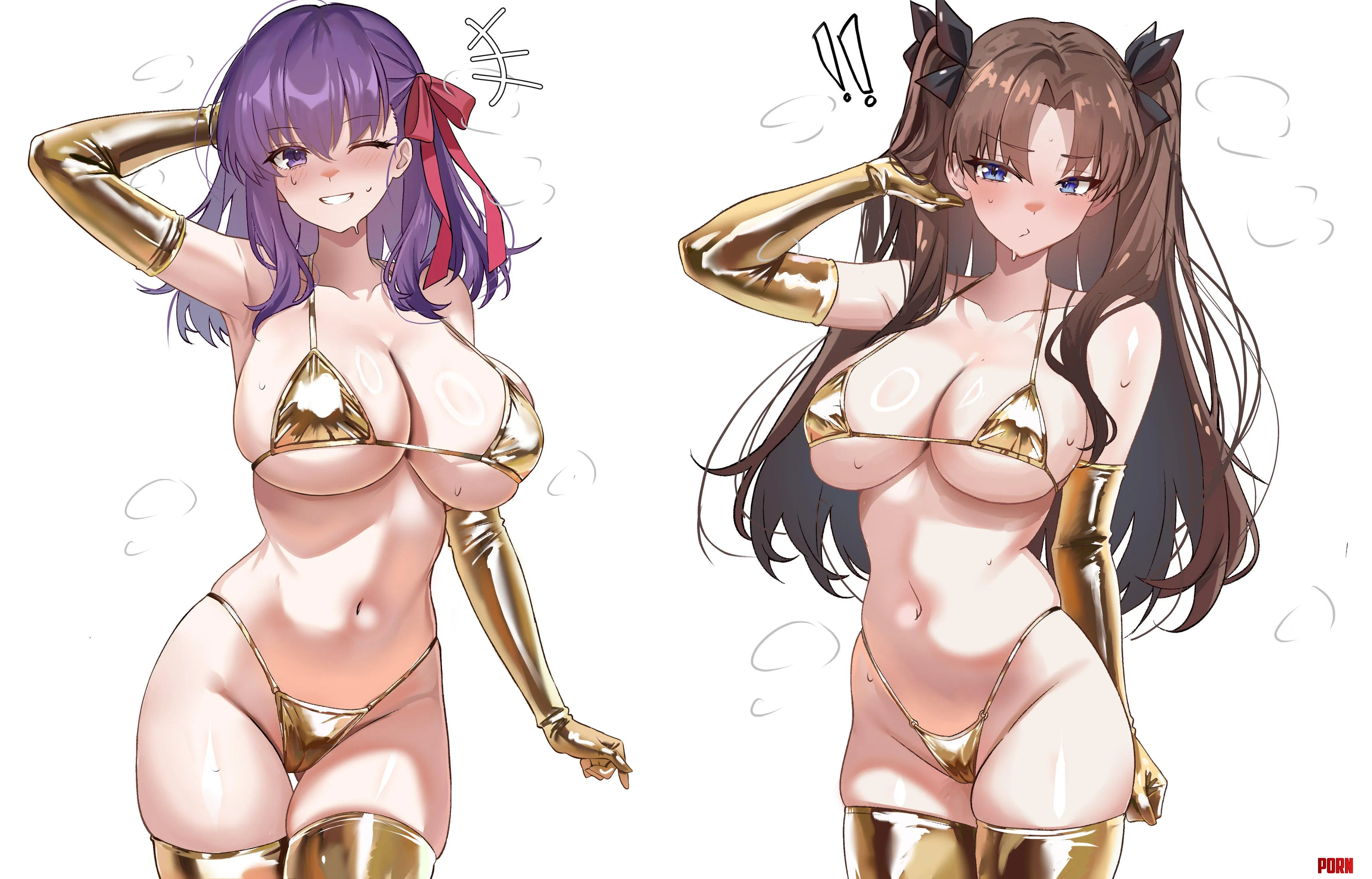 Sakura & Rin in golden week mode (shoko) [Fate/ Stay Night] by destinyherowolf