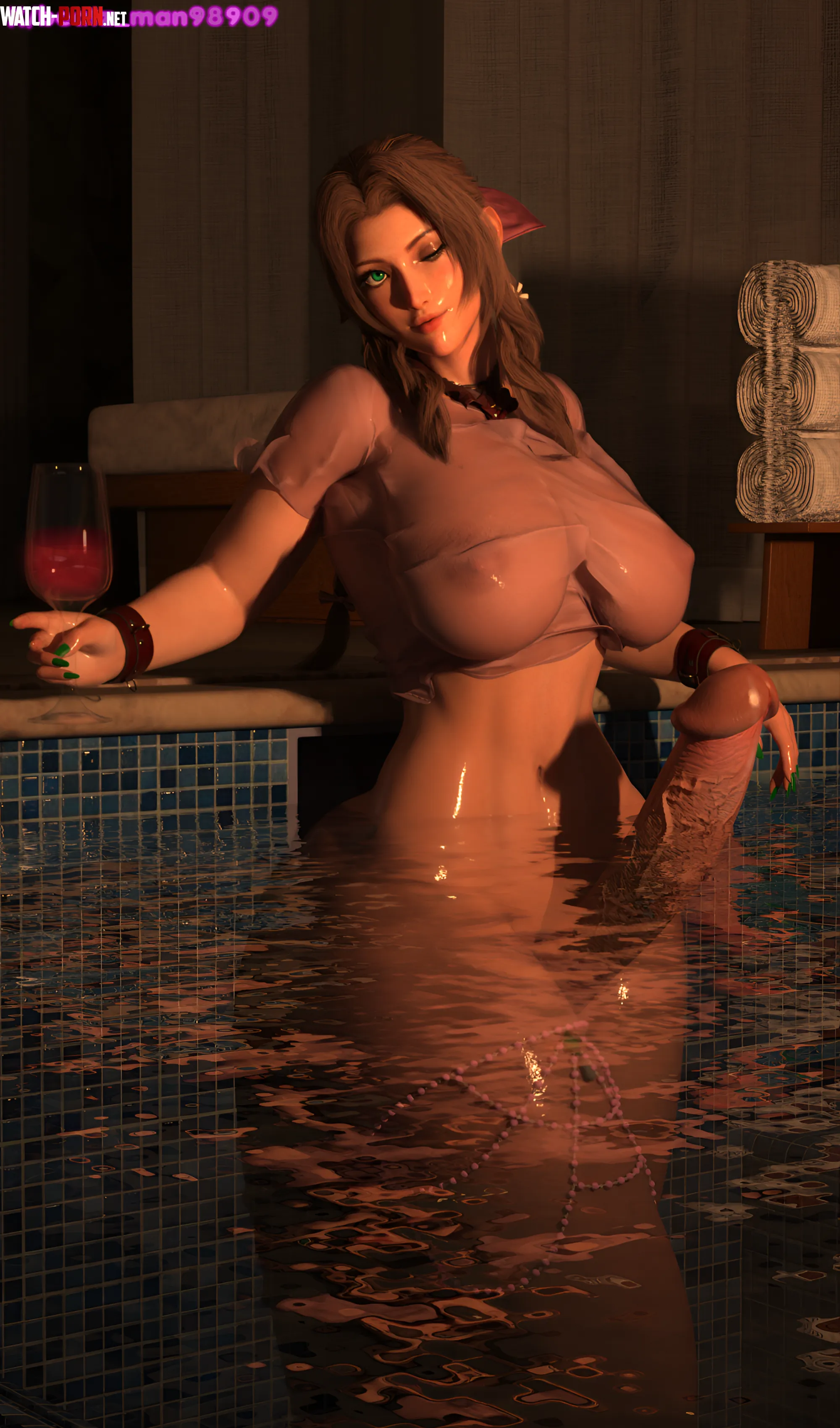 New girl: Aerith Gainsborough by EternalBeatz