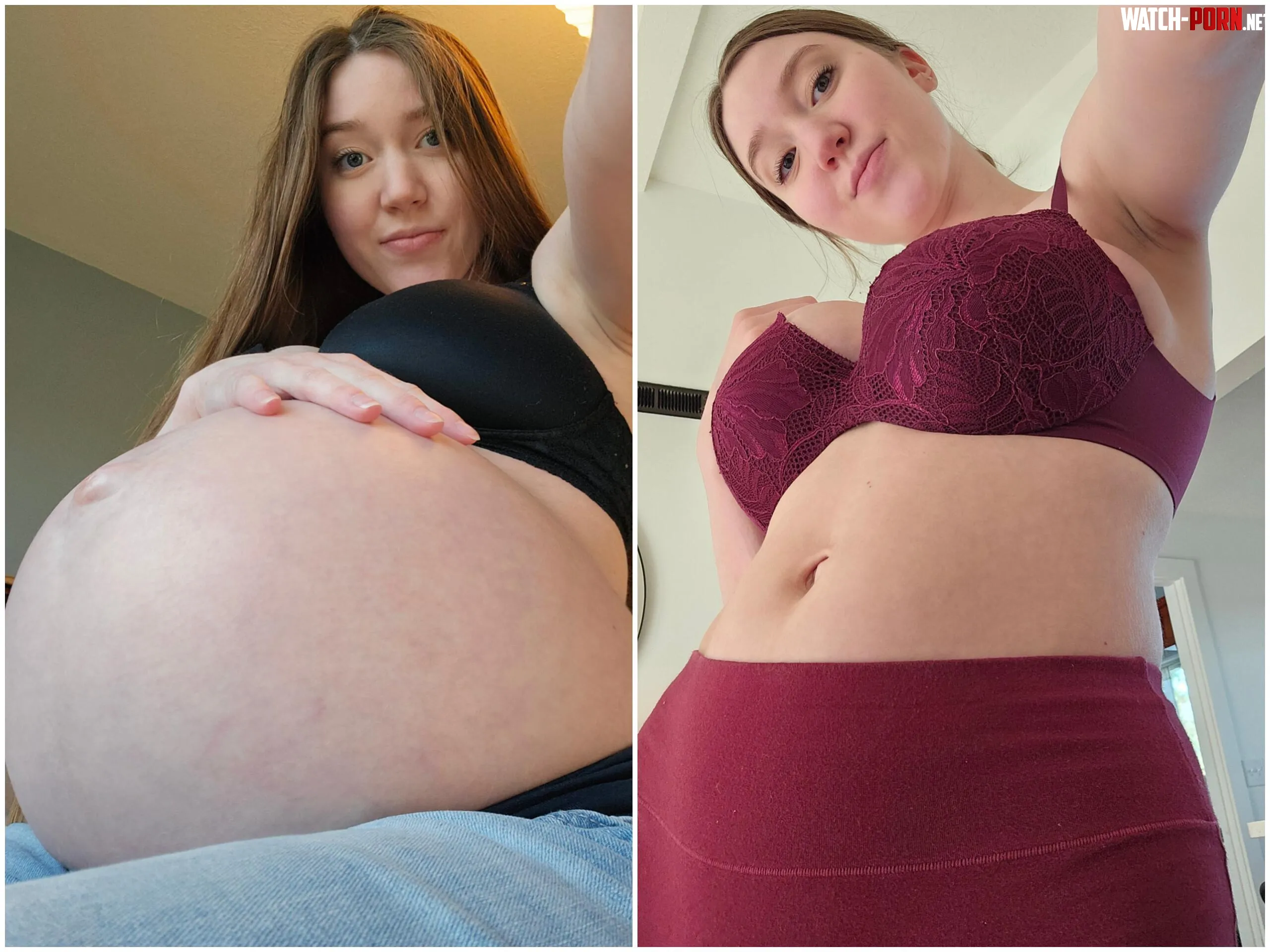 1 week overdue vs 2 weeks postpartum by jade_love_12345