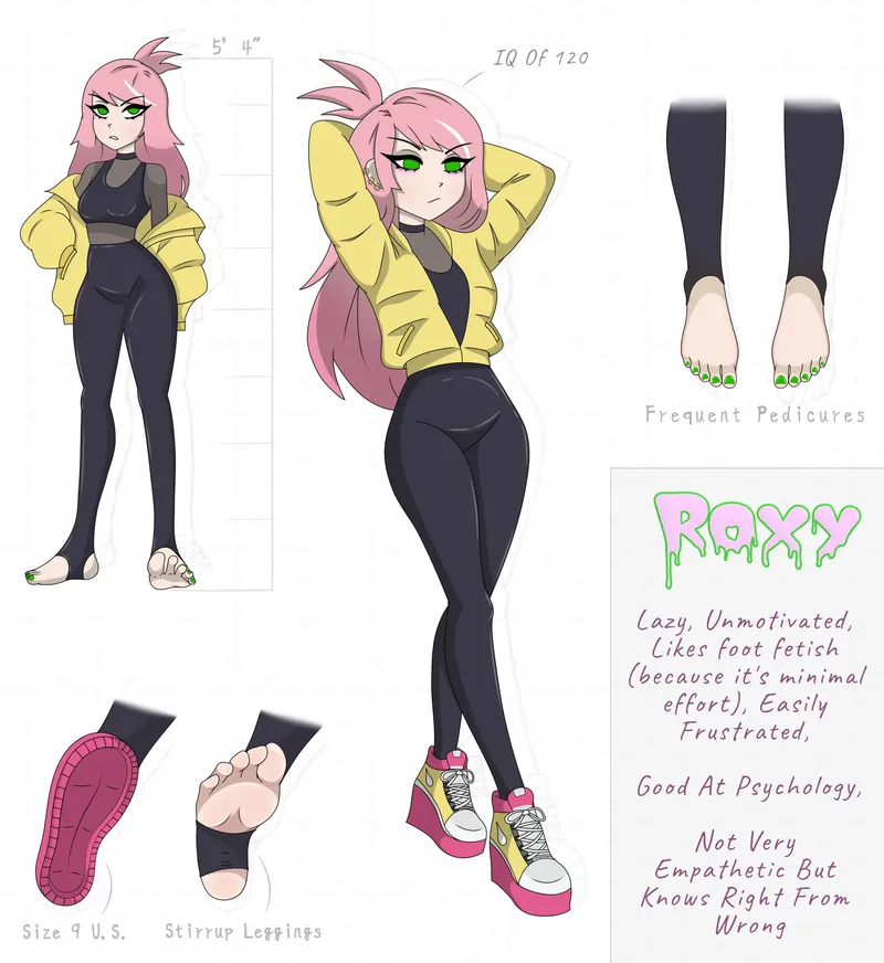 Thumbnail Roxy OC Character Chart: Rule34Feet Fun by Rogue_Serpent