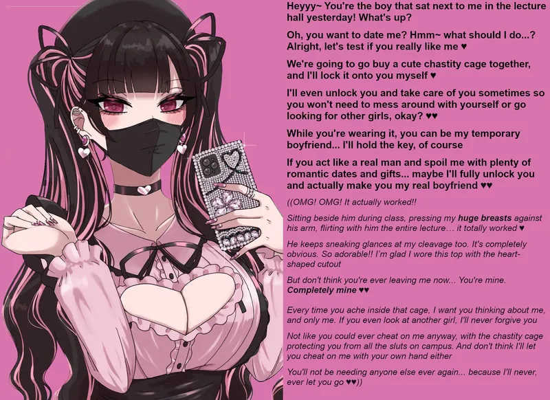 Thumbnail Indulging in Seductive Chastity with Jirai-Kei Girl Art by regle_t