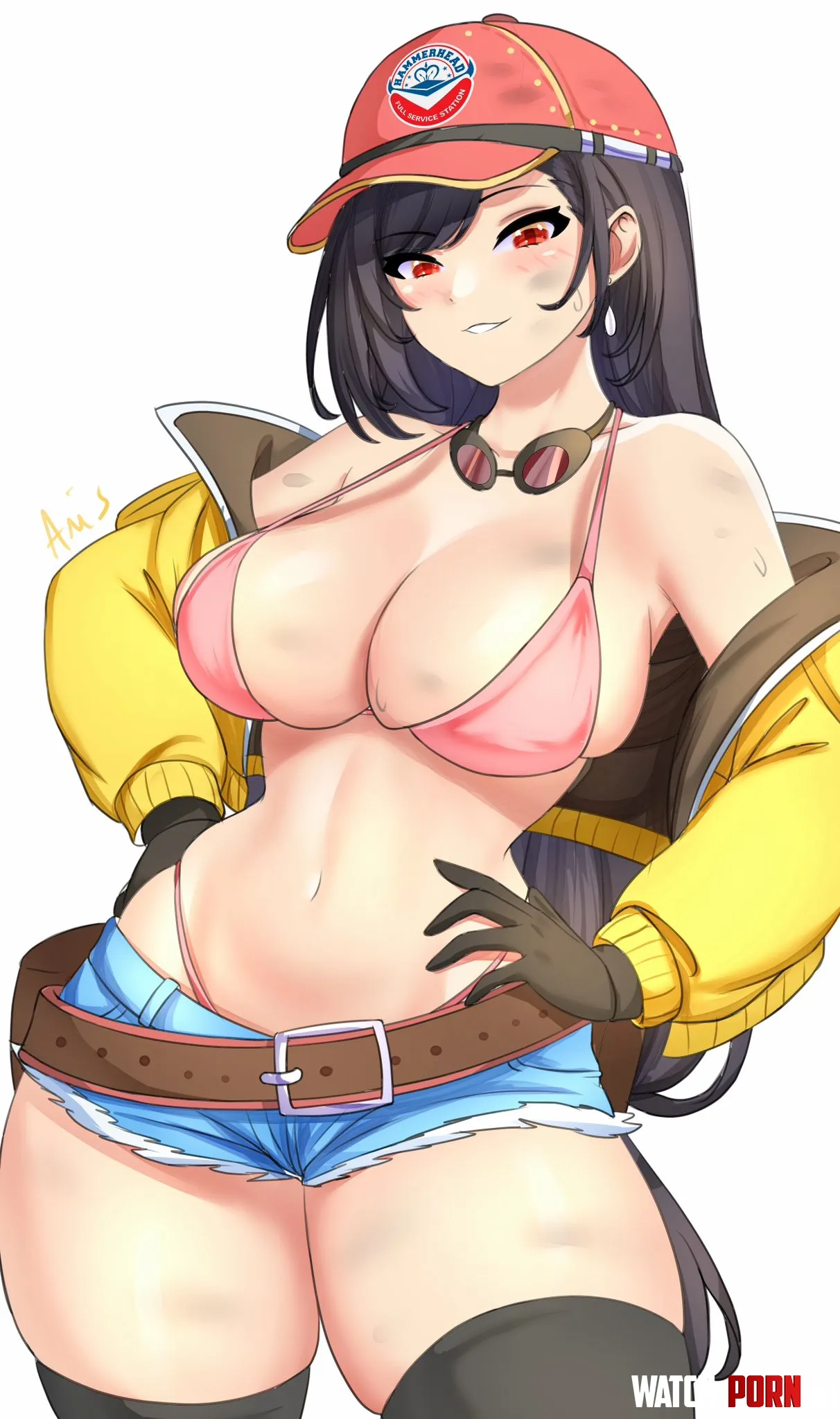 Tifa as Cindy Aurum to make a sexy cosplay for Cloud [final fantasy] (anisdrawn) by Terran117