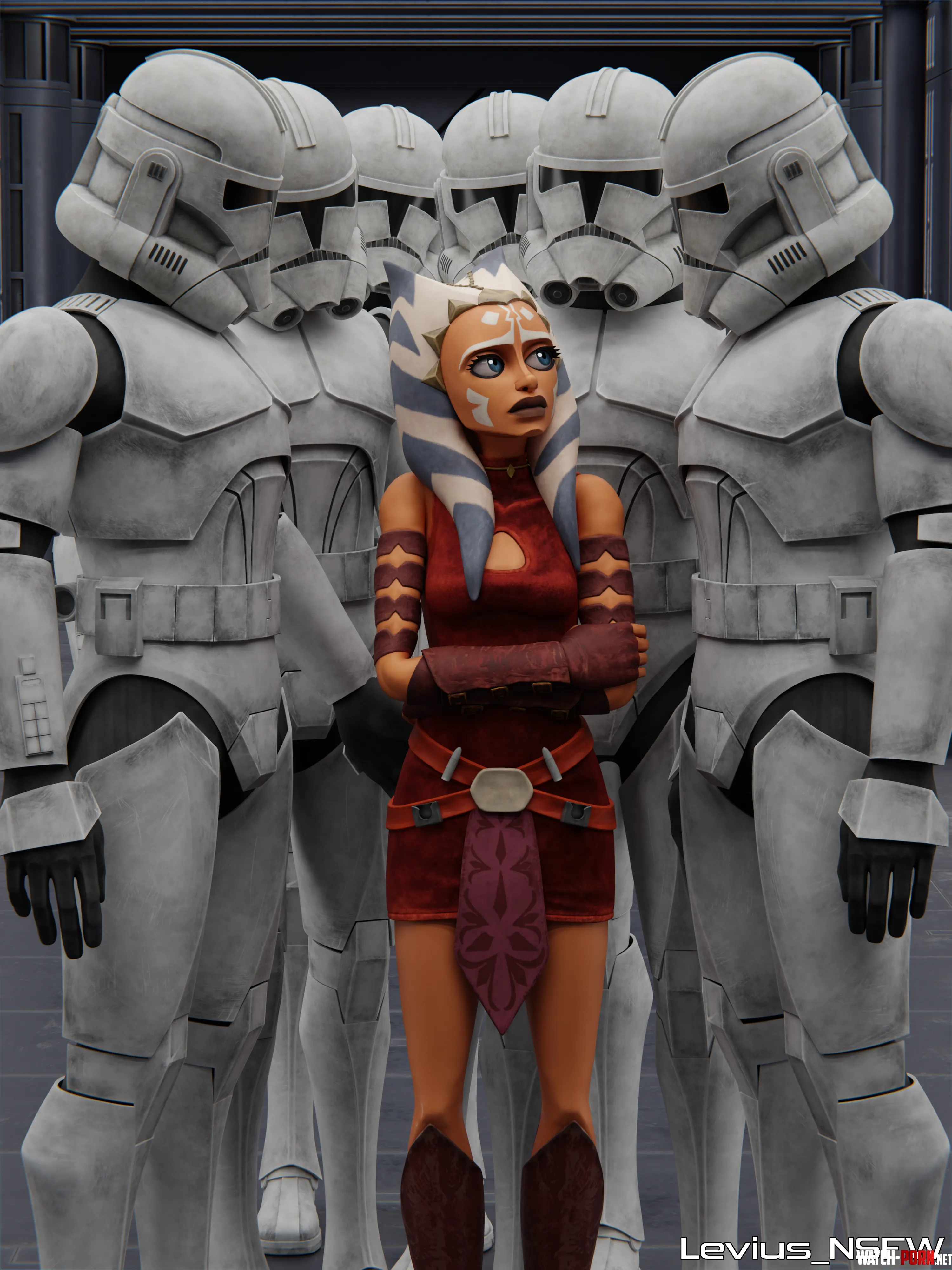 Ahsoka surrounded by Clones | (Levius_NSFW) by Lucius_3D