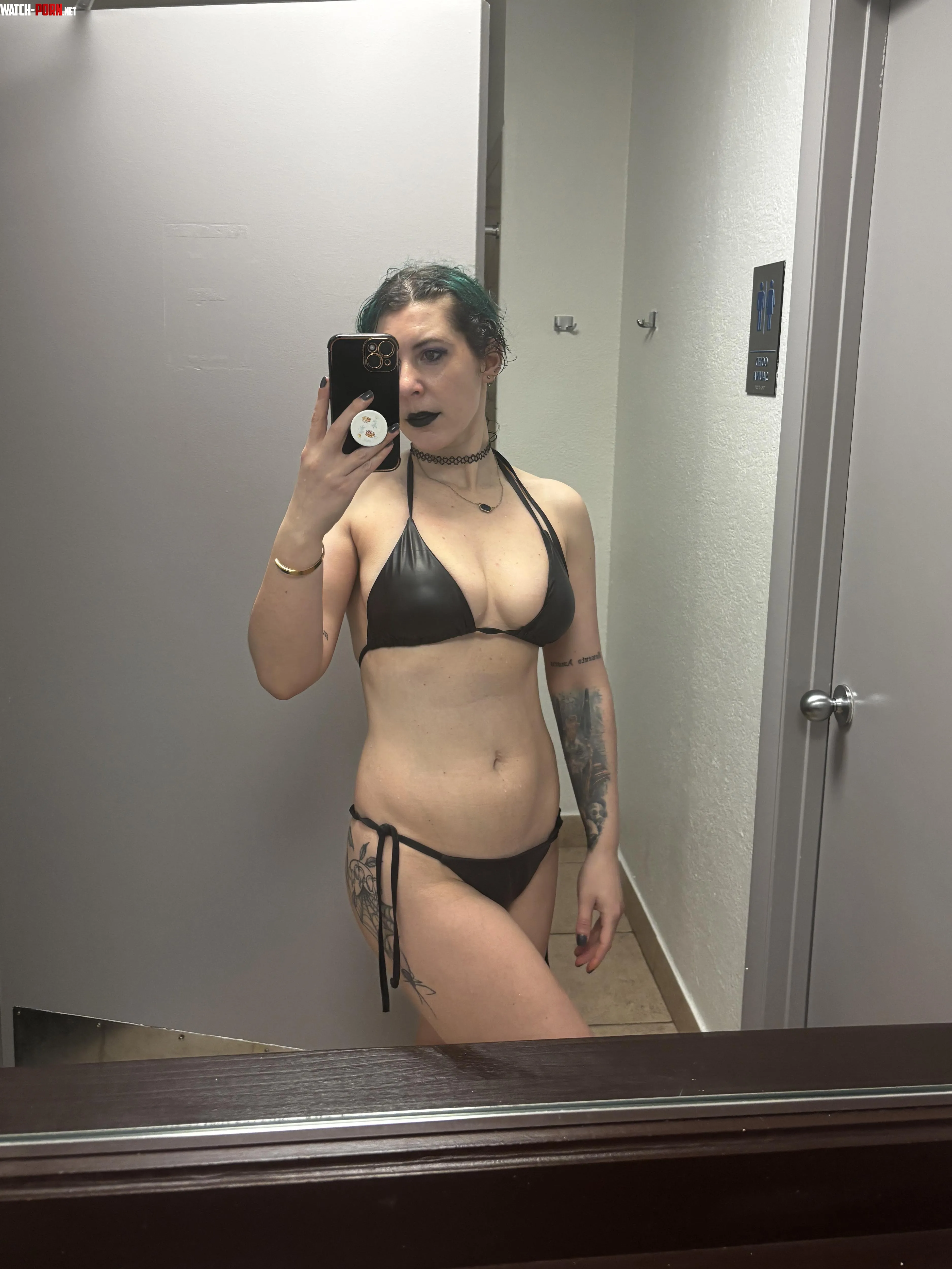 Goth in a bikini by sirenskiss3