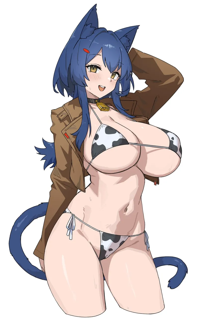 Thumbnail Responsible-Cat-349 Showcases CatGirl Cow Print Bikini Creation