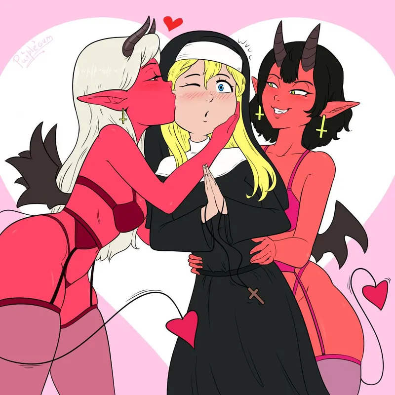 Thumbnail PurpleGumArtist's Tempting Yuri Tale: Unholy Temptation [Original]