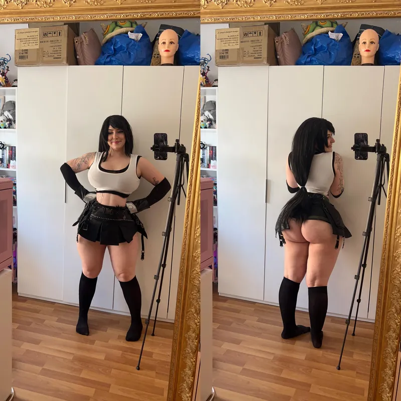 Thumbnail Kurokitsune Cosplays Sexy Tifa Lockhart