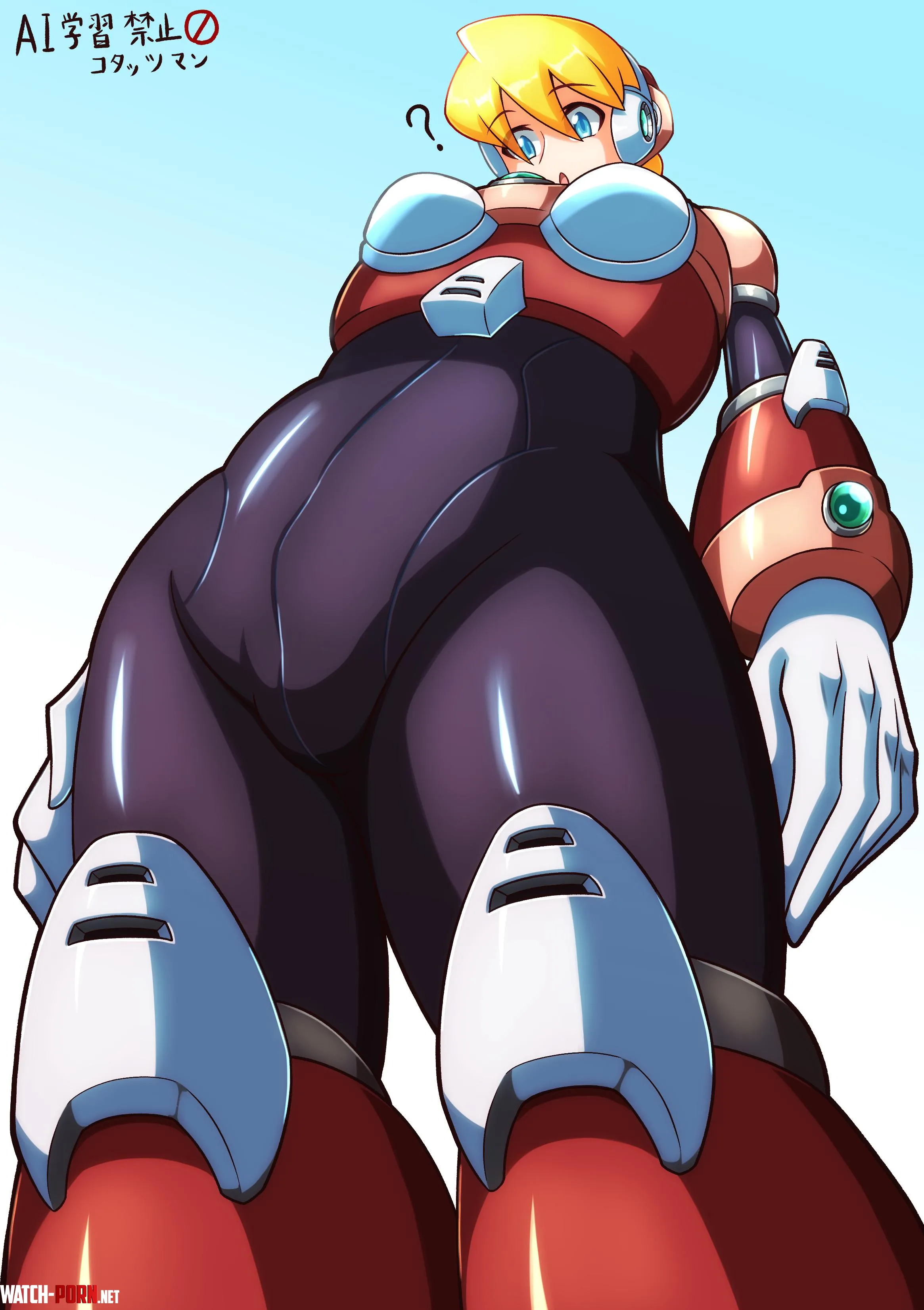 Looking at Alia from a great angle (kotatuman_dash) [Mega Man] by LafterMastr