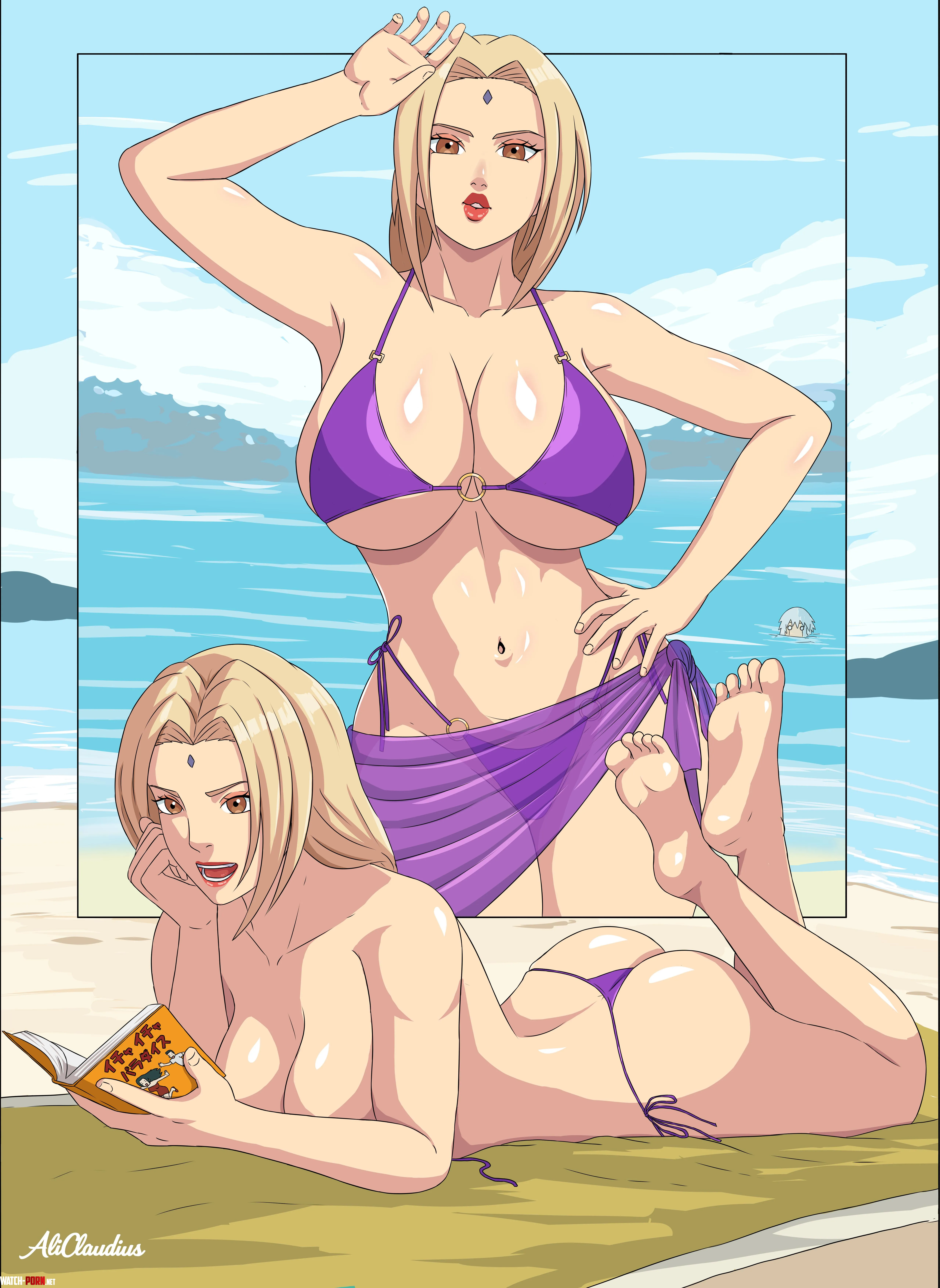 Tsunade in beach (Aliclaudius) by Full-Tumbleweed7356