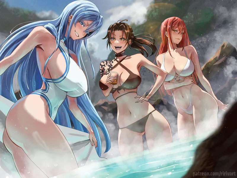Thumbnail Swimsuit Esdeath, Revy & Makima [Akame ga Kill x Black Lagoon x Chainsaw Man] | Silent_Steak_9540 | thighdeology