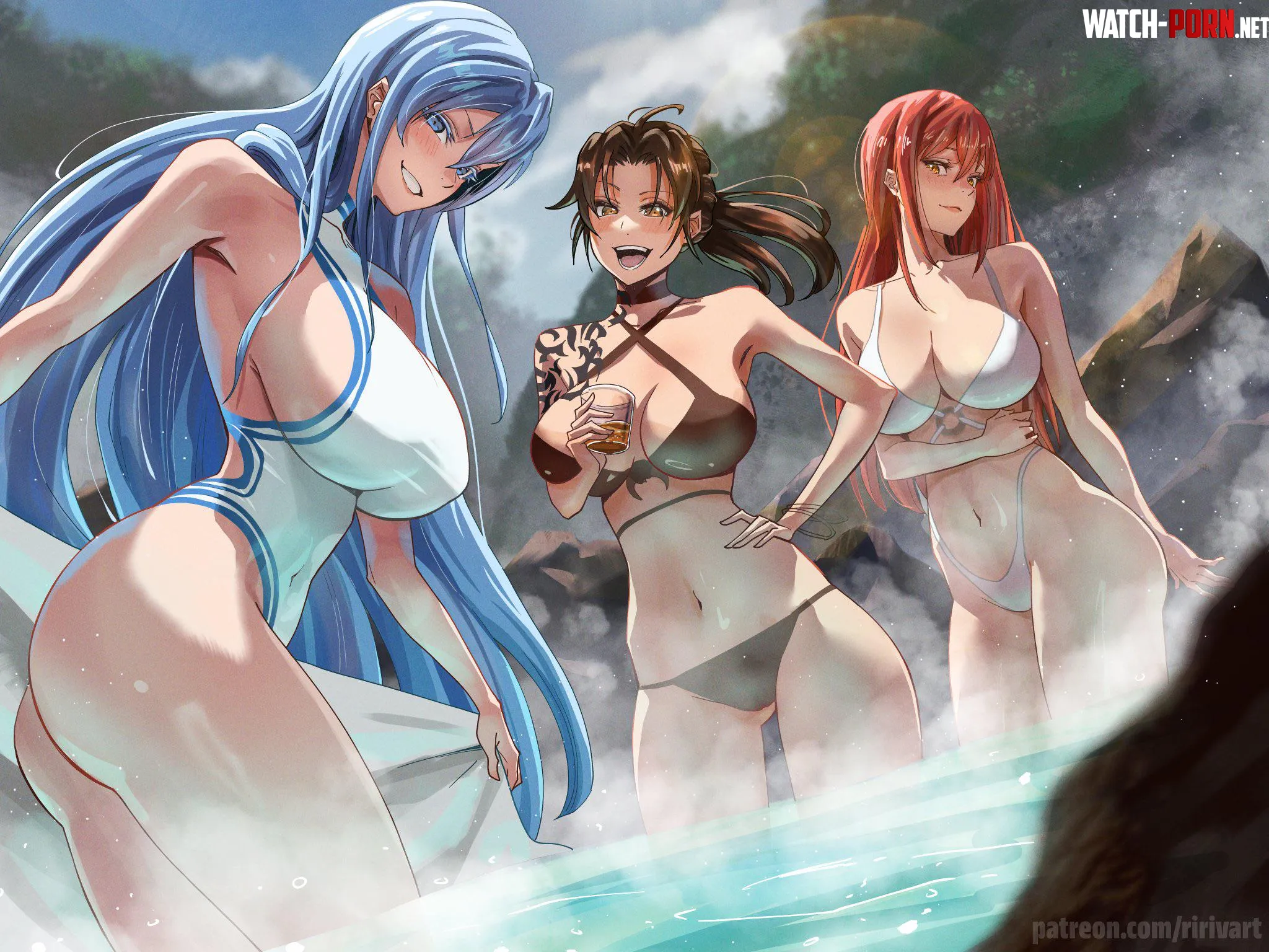 Swimsuit Esdeath, Revy & Makima (RIRIVART) [Akame ga Kill x Black Lagoon x Chainsaw Man] by Silent_Steak_9540