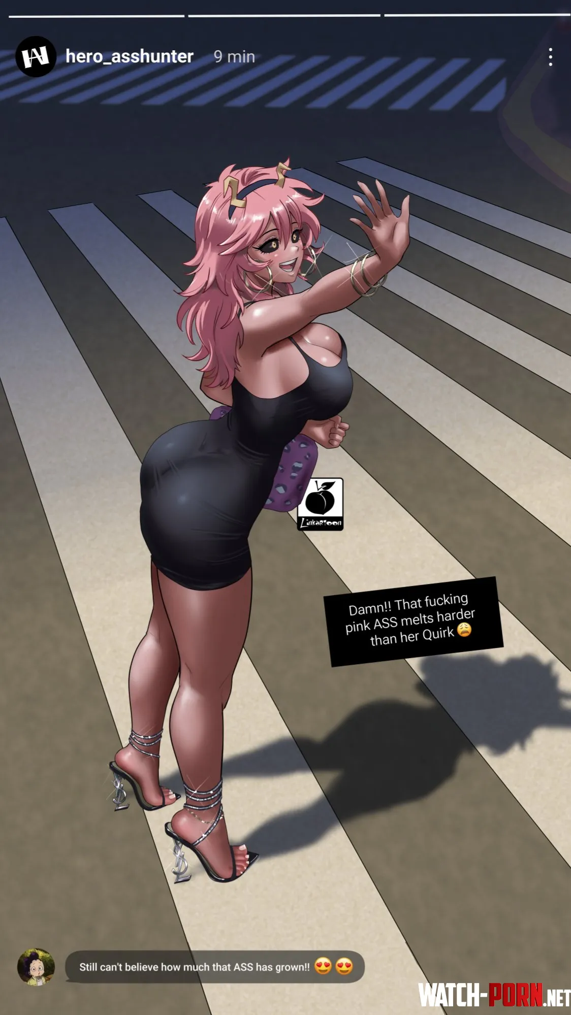 Mina Ashido (Linkartoon) [My Hero Academia] by TheKuroOji