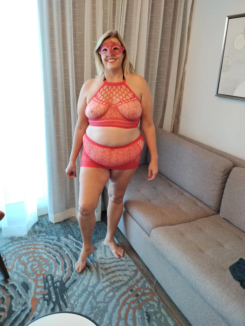 Thumbnail Showcasing Red Elegance: 'How do you think I look in my red lingerie' by sassysparkle_HW