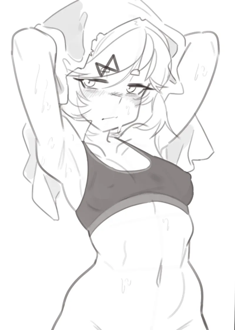 Thumbnail Sweaty Moments Need a Towel by releasemebby - DDLCRule34