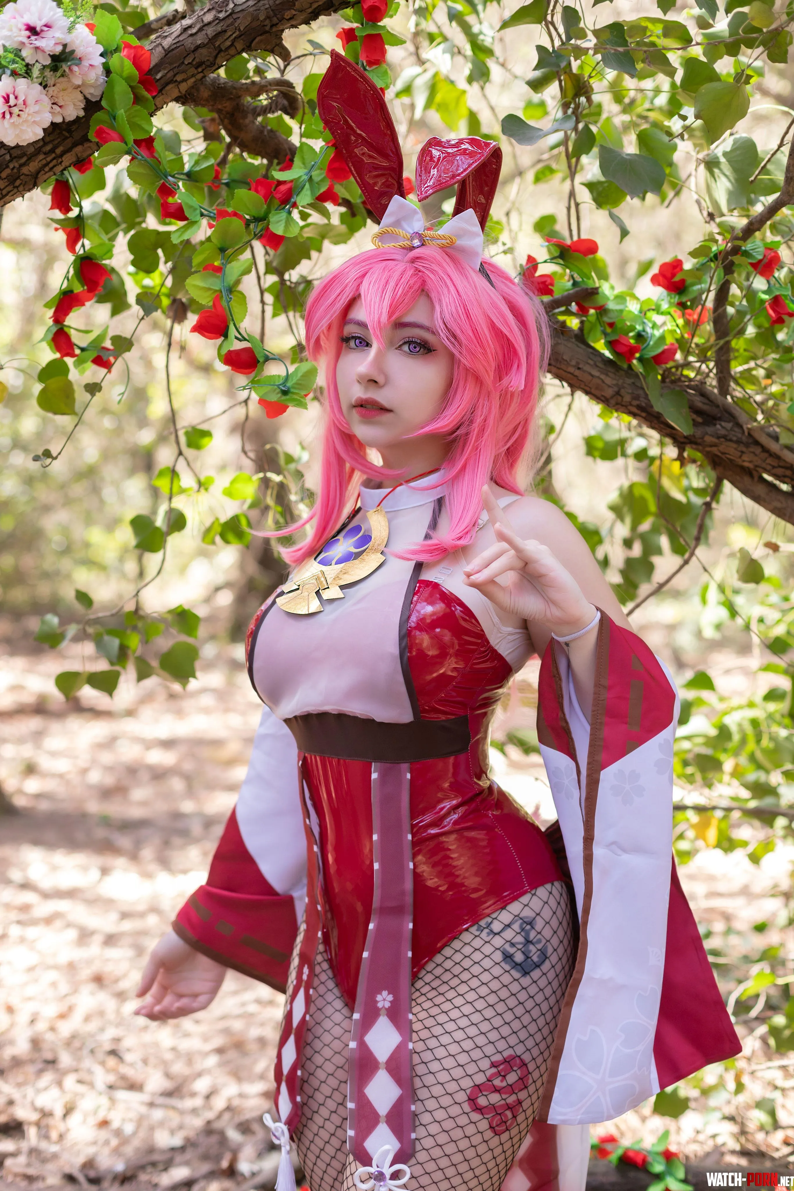 Bunny Yae Miko cosplay by Yunotheloosecannon by Yunotheloosecannon
