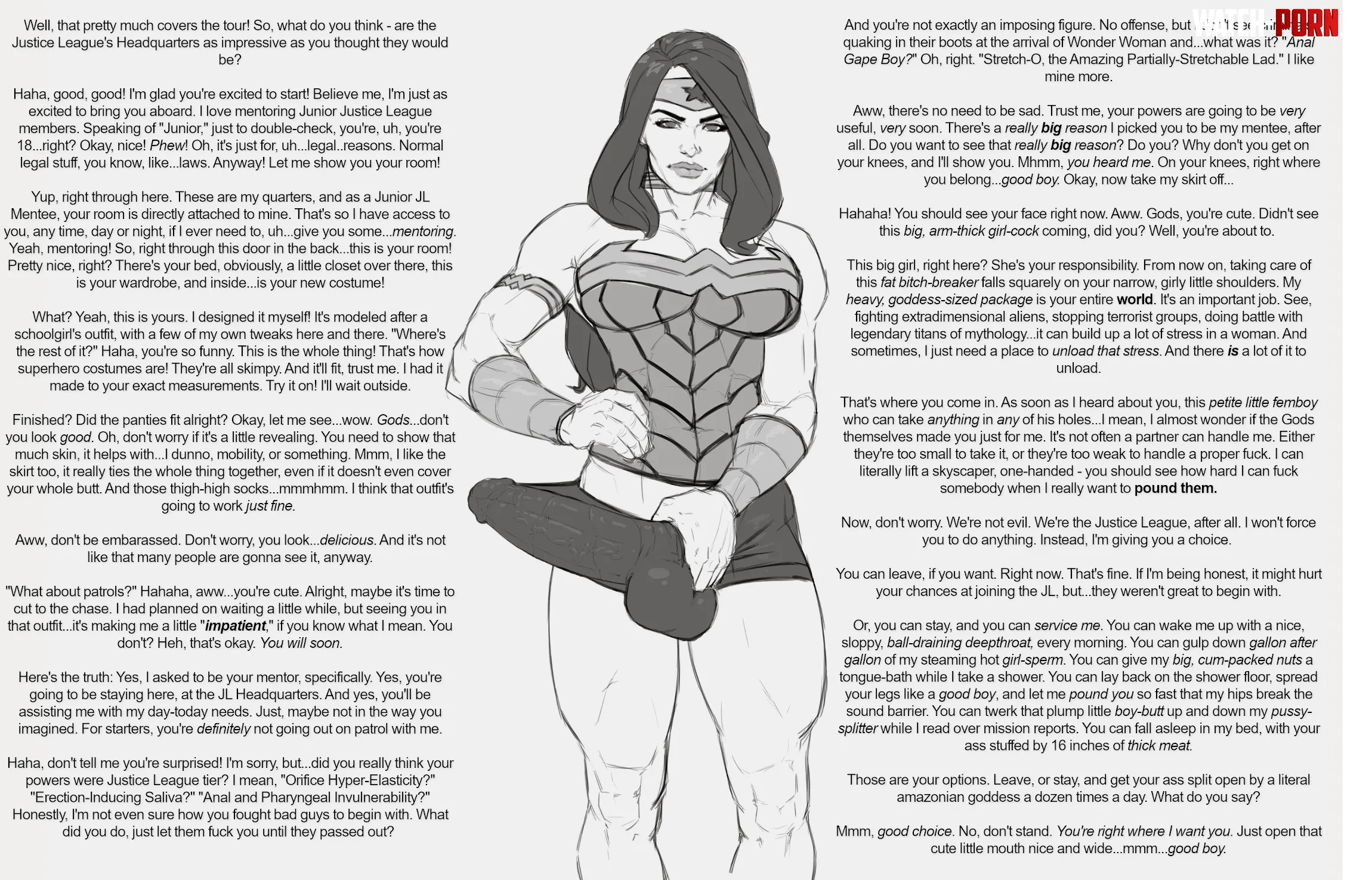 The Justice League's newest Junior Member! [Futa on male] [Getting Tricked] [Sexual Service] [Superheroes] [Stretchy] [Implied Crossdressing] [Before Sex] by Twister__3388