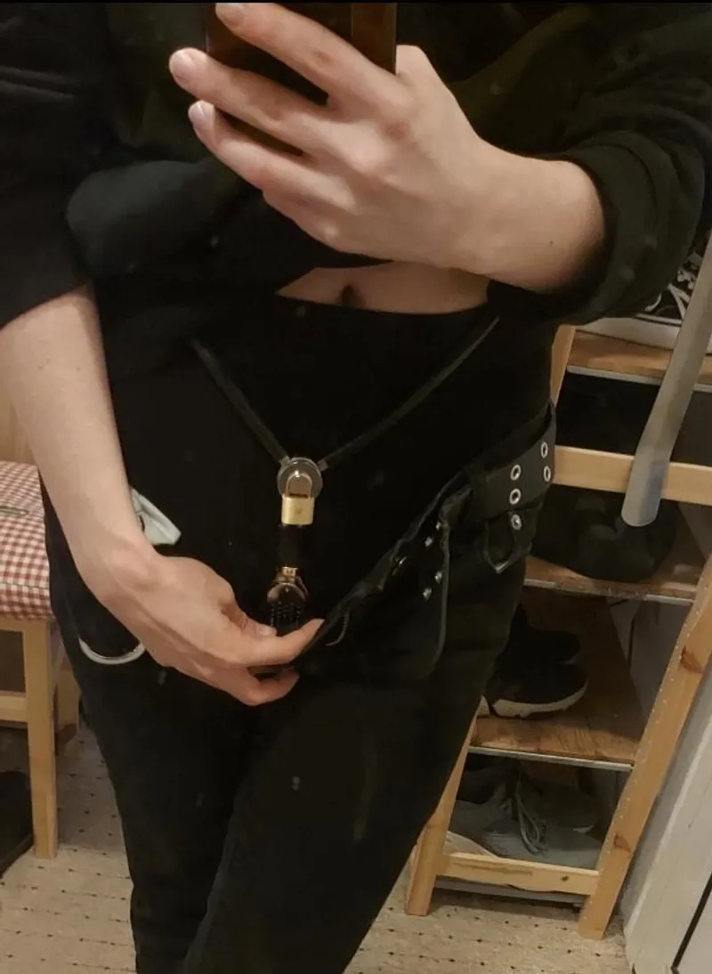Thumbnail Unveiling a Shopping Journey in the Belt by Gothicftm | femalechastity