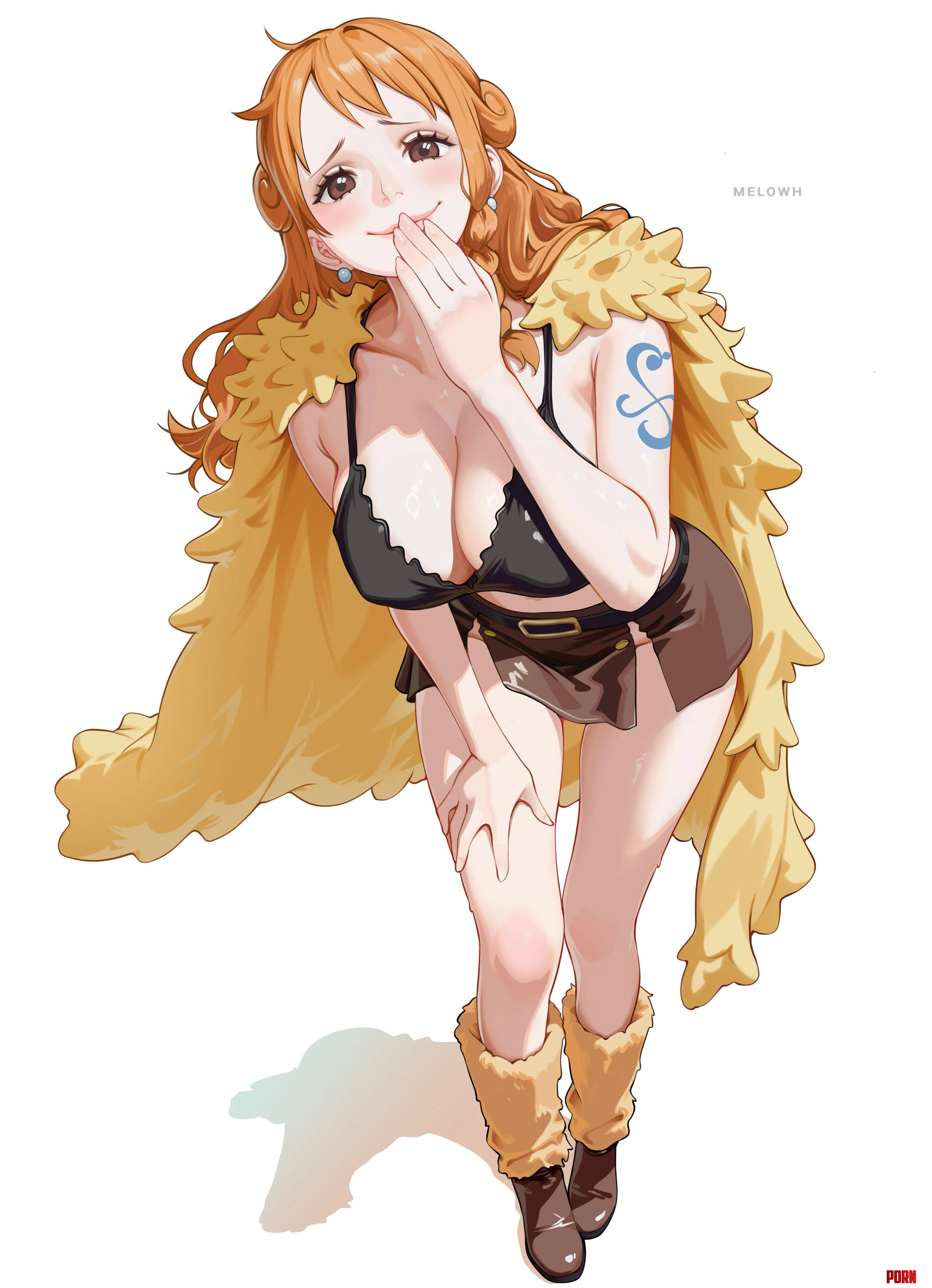 Smirking Nami (Melowh) by Silent_Steak_9540