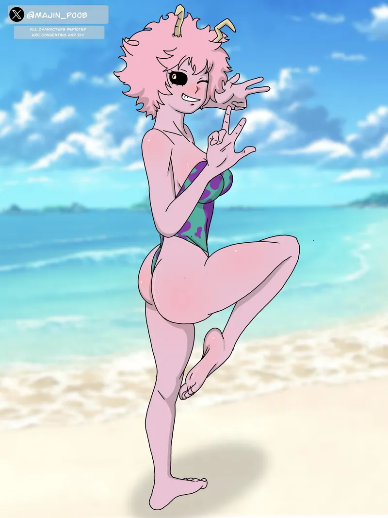 Thumbnail Sultry Beach Vibes: Mina Ashido by MajinPoob