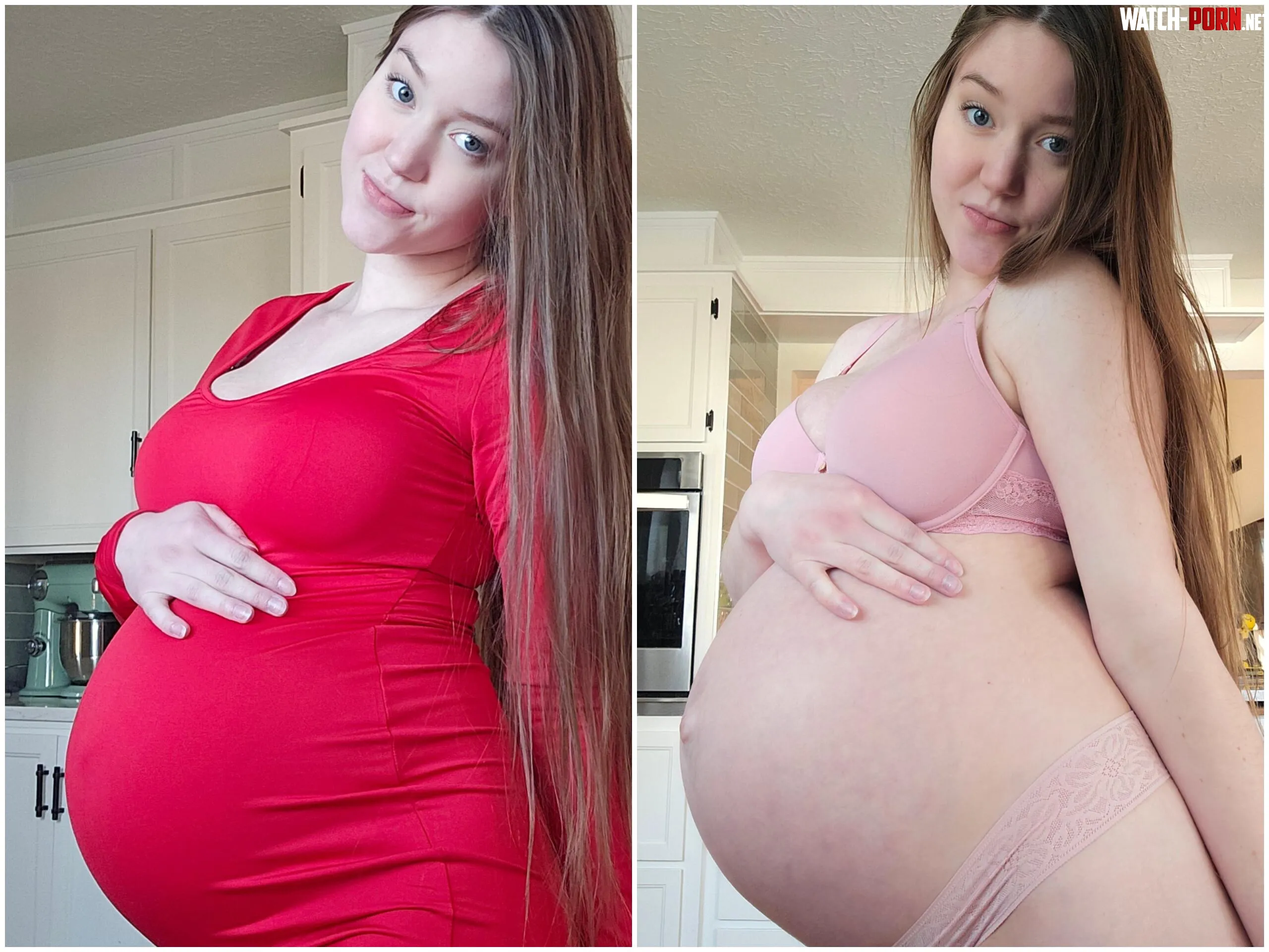 Dress vs lingerie (41 weeks pregnant) by jade_love_12345