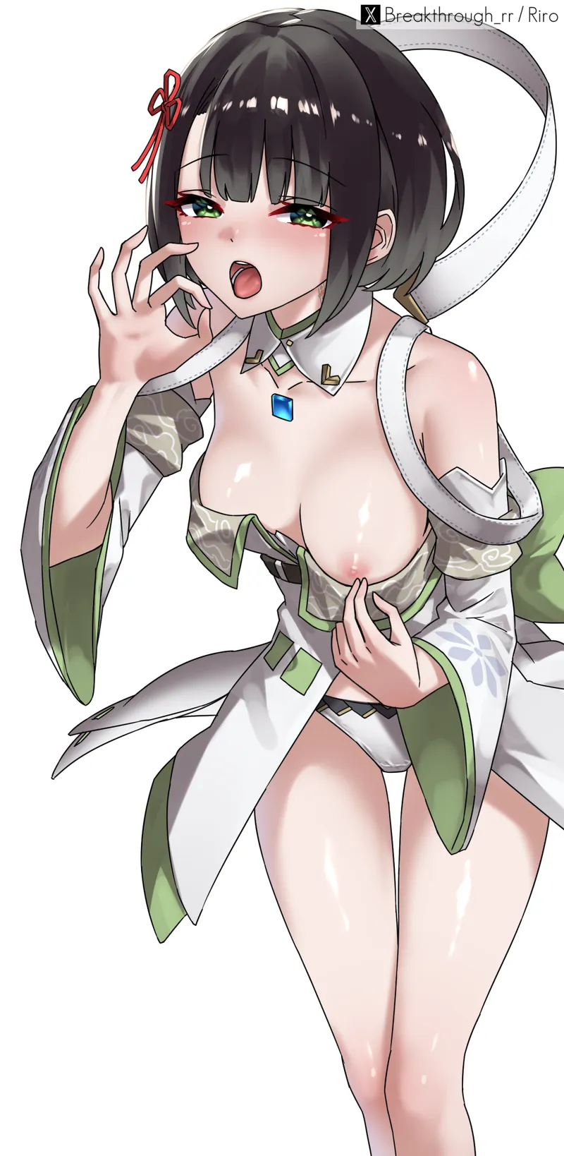 Thumbnail Cheeky Nip-Slip Illustration from Xenoblade Chronicles | hentai
