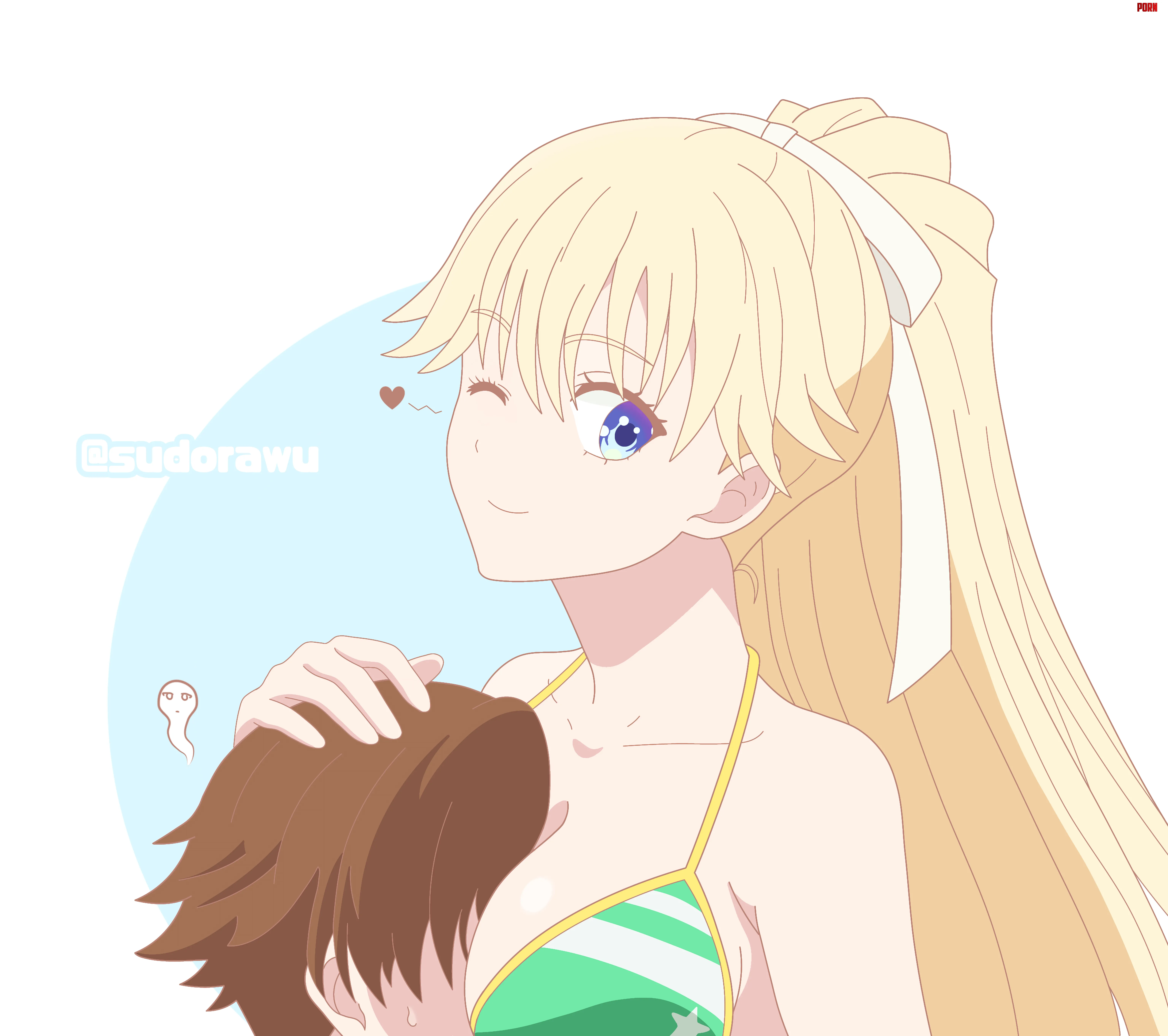 [OC] Nanase smothers Ayanokoji with her big boobs (Classroom of the Elite) by sudorawu
