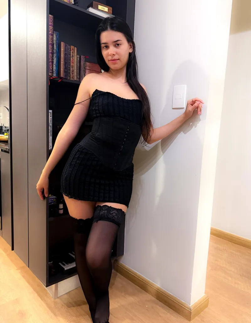 Thumbnail Black Corset Hybrid Dress Spotlight | cathyharpist