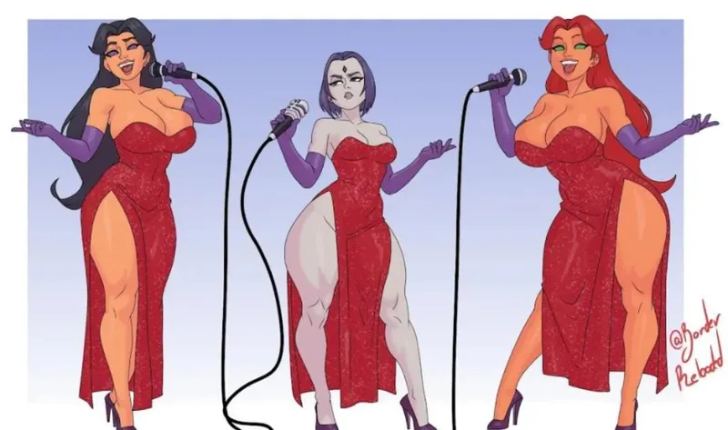 Thumbnail Exploring 'Raven, Starfire and Blackfire' by MallowFluffyy: Teen Titans Porn