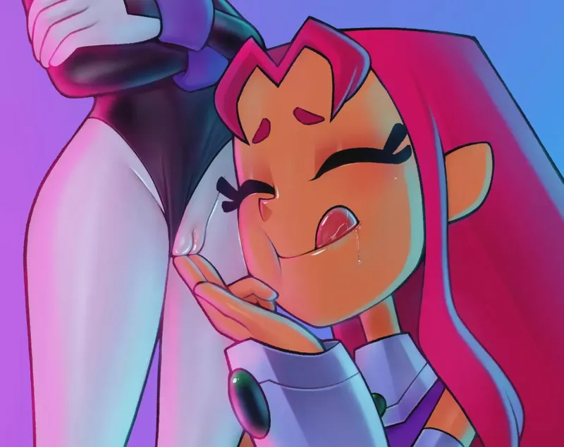 Thumbnail Unveiling 'Starfire loves Raven' by muted_ardor: Teen Titans Porn