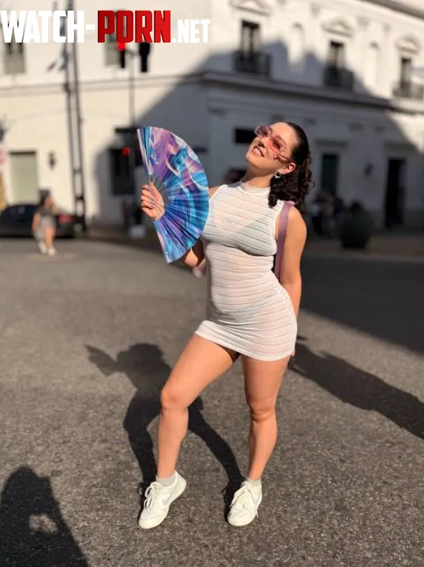 Walking around the city in my see through dress by waferpuzzle