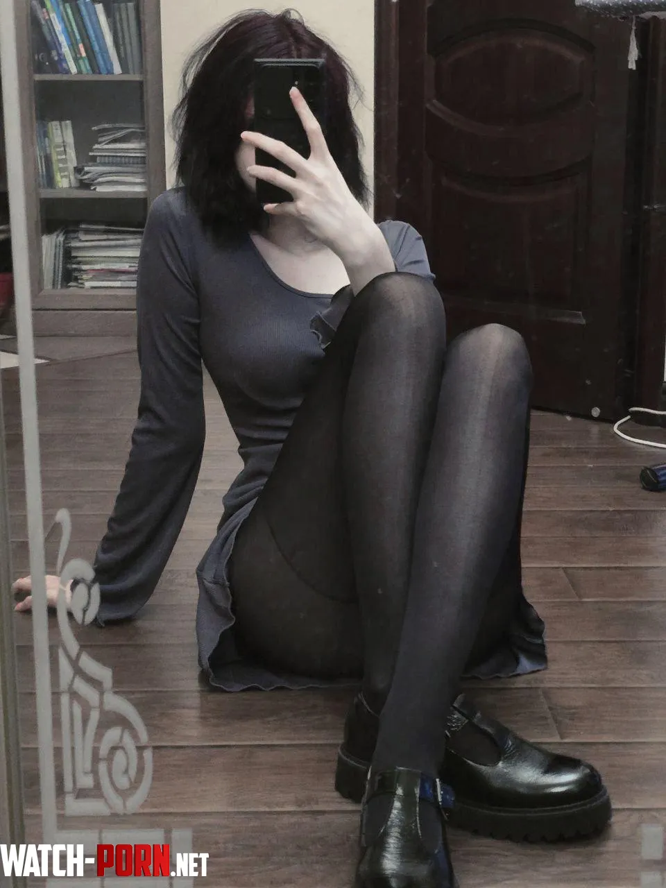 black pantyhose for a date by lunarwhisperq