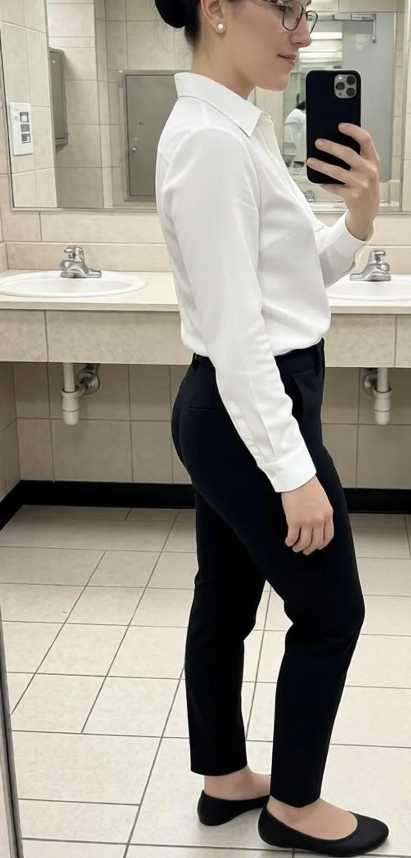 Thumbnail Bacontrain-35's Secret MirrorSelfie Moment at the Office