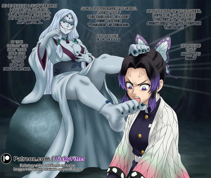 Thumbnail PickyFitter's Sensual Delight: Shinobu worships Mother Spider Demon's Feet - Any_Impression_7878