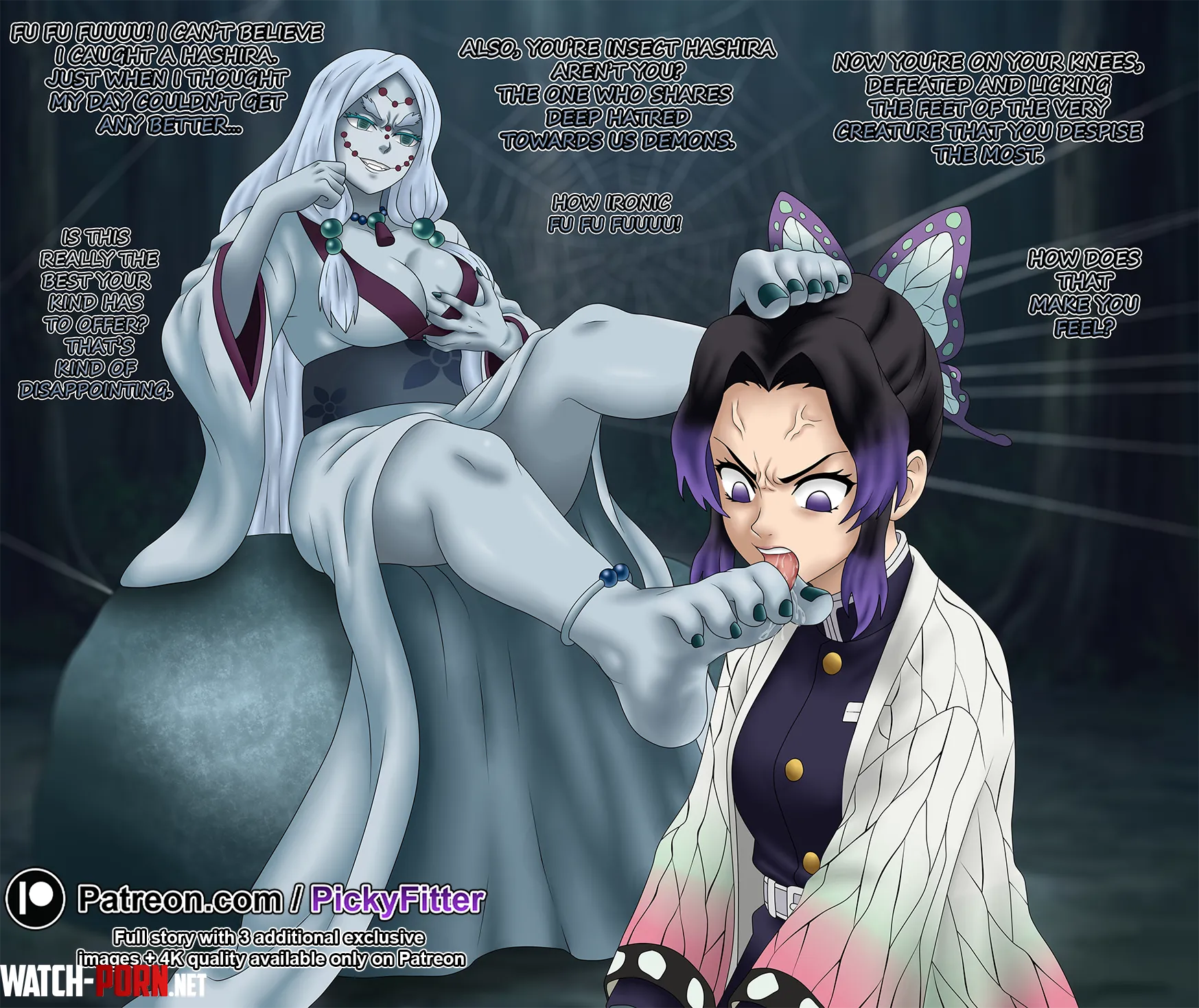 Shinobu worships Mother Spider Demon's Feet [Demon Slayer] (PickyFitter) by Any_Impression_7878