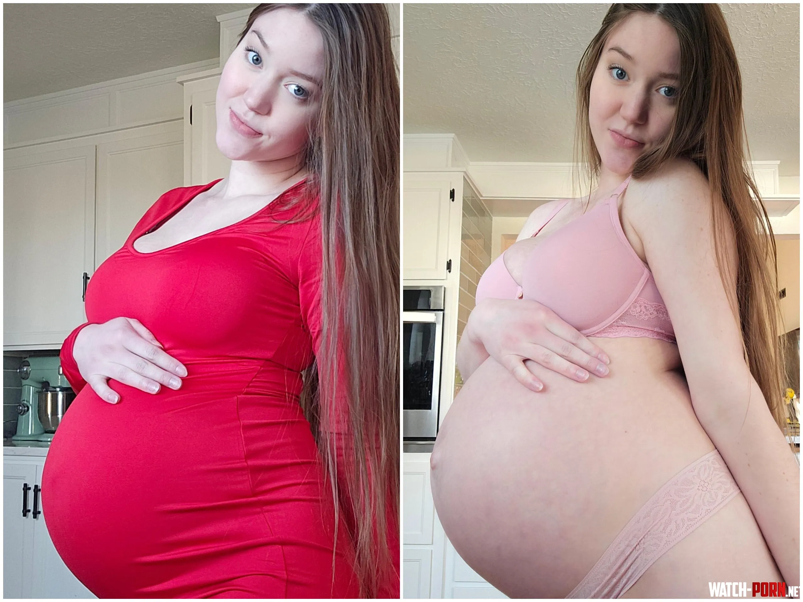 Dress vs lingerie (41 weeks pregnant) by jade_love_12345
